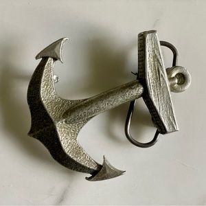 Anchor metal belt buckle